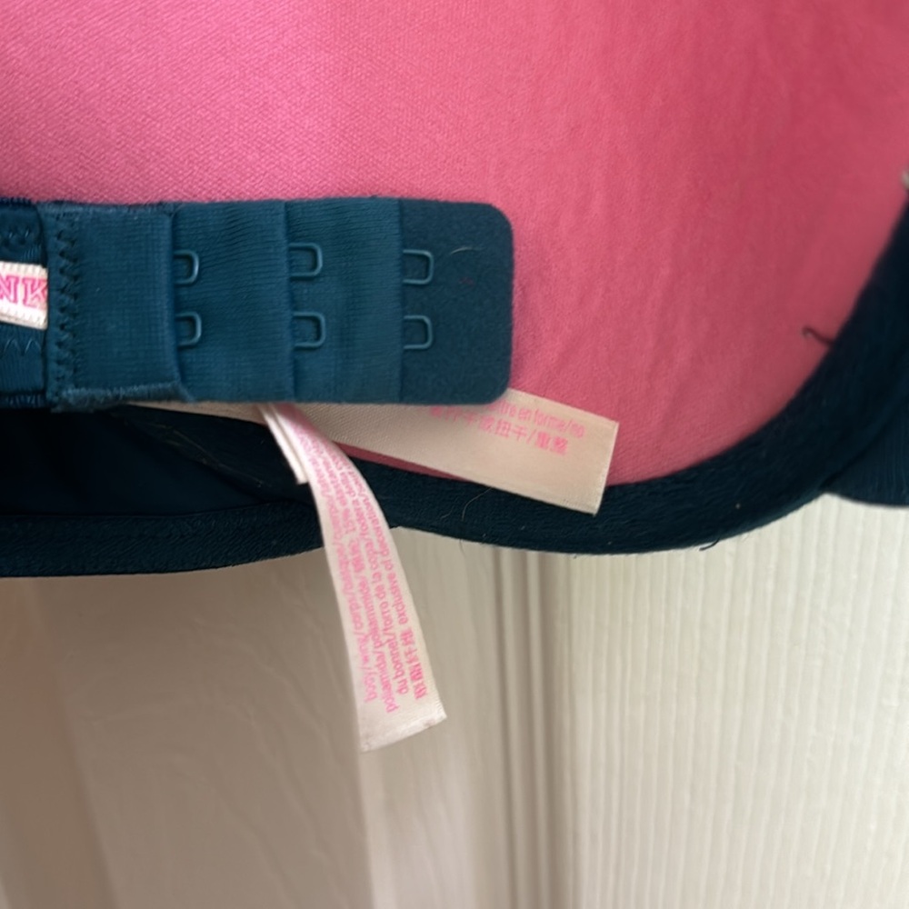 VS Pink push up bra size 34C. Dark Teal - Picture 3 of 5